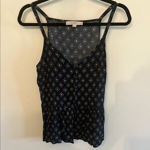 LOFT Blue Silver Spaghetti Strap Camisole